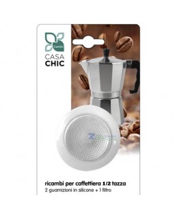 Bialetti Guarnizione e filtro di ricambio per caffettiere da 3 tazze e  macchine per espresso : : Casa e cucina