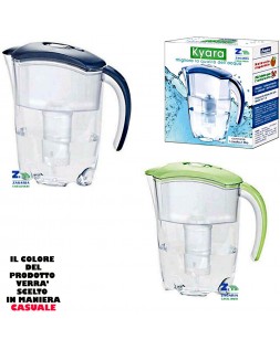 CARAFFA ACQUA VETRO CON COPERCHIO PLASTICA COLARATO ASS 1LT