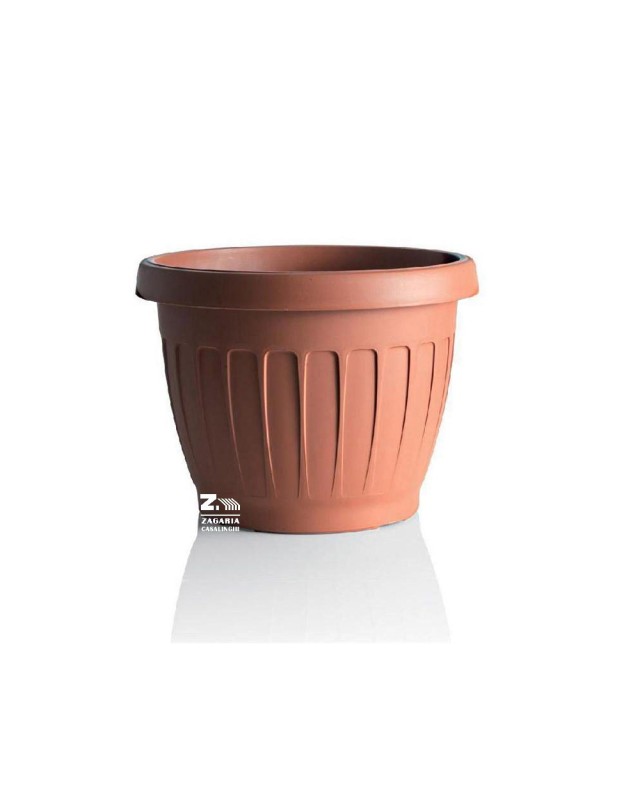 KOTARBAU® Vaso in terracotta resistente al gelo con bordi scanalati, 28 cm  : : Giardino e giardinaggio
