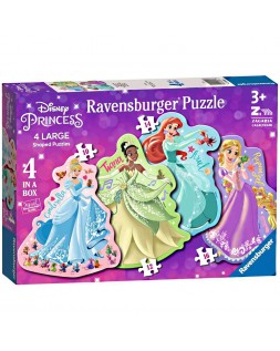 RAVENSBURGER PUZZLE 100 Pz PER BAMBINE + 6 ANNI LE PRINCIPESSE DISNEY