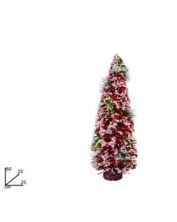 ALBERO DI NATALE DA INTERNO CM 120 H CON 52 PALLINE E GHIACCIO LUMINOSO A  LED