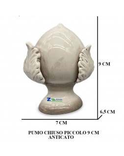 PIGNA SICILIANA IN CERAMICA GRIGIA h 14 Cm ARTIGIANALE ARREDO INTERNO CASA  HOME