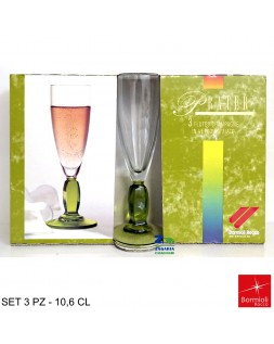 Set 6 Pz Calici Flute Bicchieri Spumante Champagne Prosecco In Vetro 210 cc  7 oz