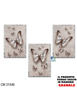 QUADRO 45x45 cm SHABBY CHIC TELA LEGNO MODERNO CLASSICO ARREDO ART 46557