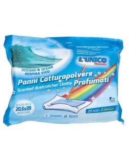 L'unico - Panni Cattura Polvere Profumati Muschio Bianco 20pz