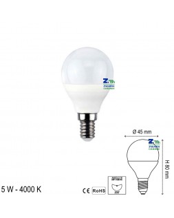 LAMPADA SFERA E14 5W COOL 5178