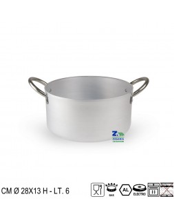 AETERNUM CASSERUOLA 2 MANICI IN ACCIAIO INOX 18 10 - 24 x 13 h Cm