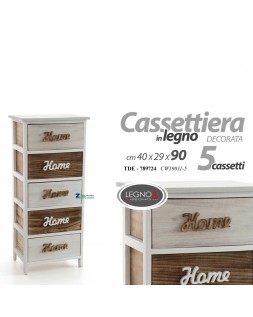 CASSETTIERA COVER LINE BIANCA 4 CASSETTI ALTI TRASPARENTE CM 26 8X37X82 7 H